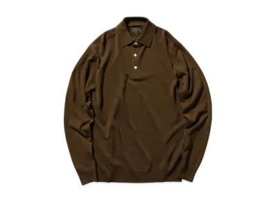 BEAMS Knit Polo 12G "Brown"