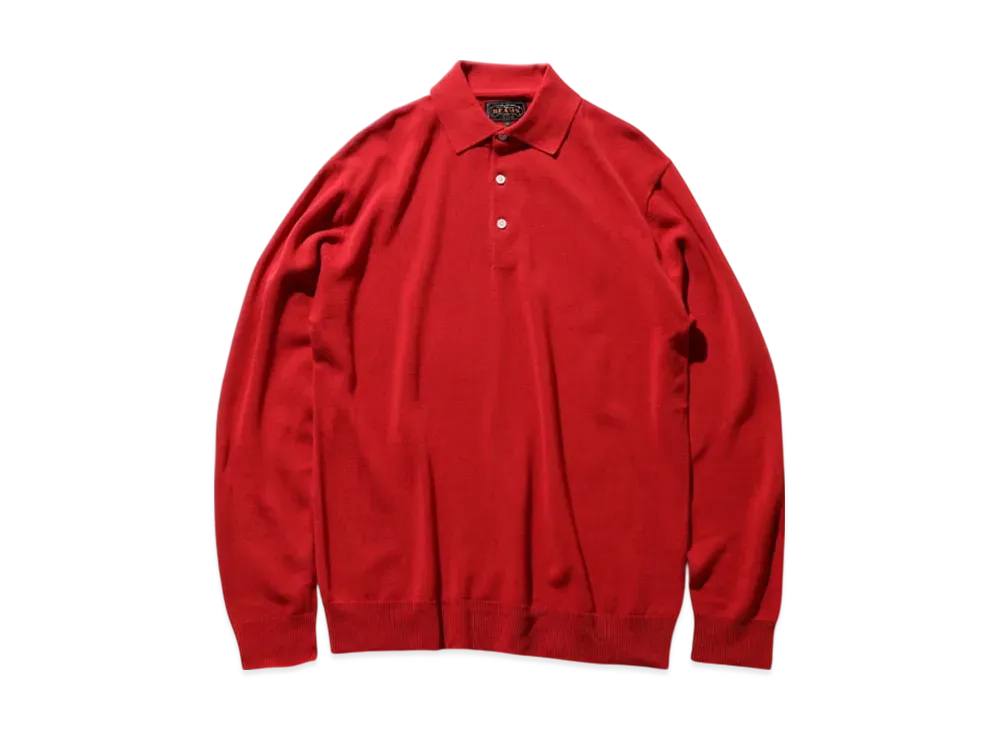 BEAMS Knit Polo 12G "Red"