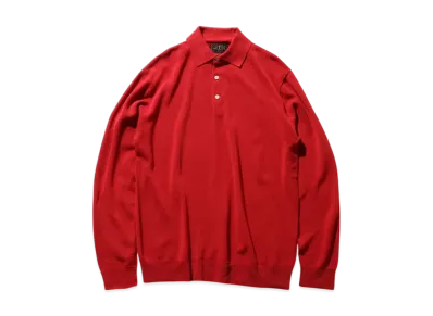 BEAMS Knit Polo 12G "Red"