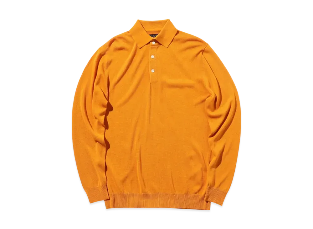 BEAMS Knit Polo 12G "Orange"