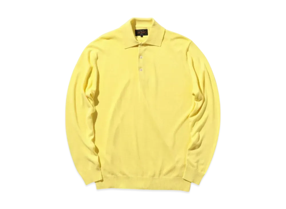 BEAMS Knit Polo 12G "Yellow"