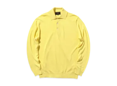 BEAMS Knit Polo 12G "Yellow"