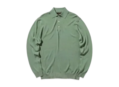 BEAMS Knit Polo 12G "LightGreen"