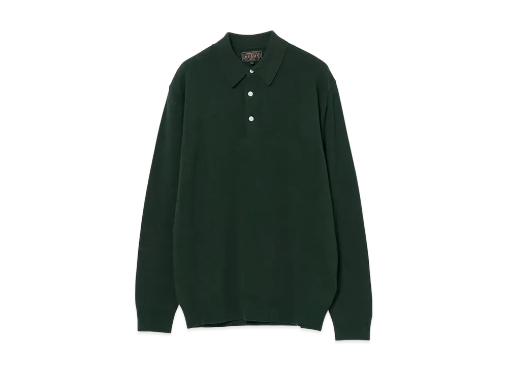 BEAMS Knit Polo 12G "Green"