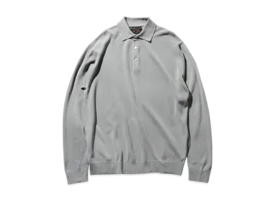 BEAMS Knit Polo 12G "IceBlue"