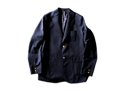 BEAMS 3B Blazer Combat Wool "Navy"
