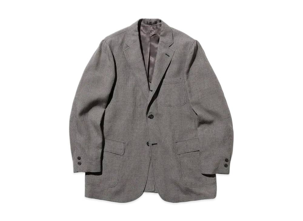 BEAMS 3B Box-fit Linen Cupra Gun Club Check "Gray"