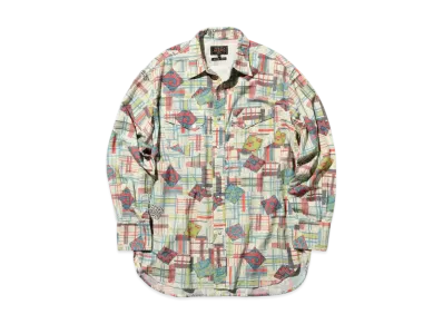 BEAMS Western Shirt Cotton Rayon Print "P/W"