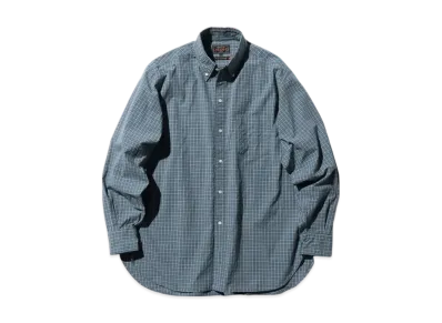 BEAMS B.D. Classic-fit Typewriter Plaid "Blue"