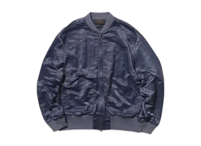 BEAMS Sports Blouson Broken Nylon Satin "Navy"