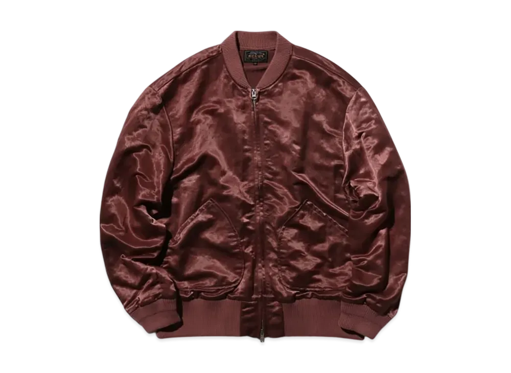 BEAMS Sports Blouson Broken Nylon Satin "Burgundy"