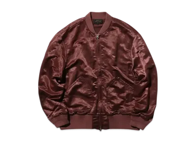 BEAMS Sports Blouson Broken Nylon Satin "Burgundy"