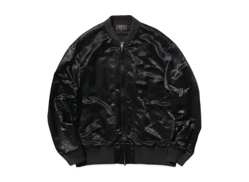 BEAMS Sports Blouson Broken Nylon Satin "Black"