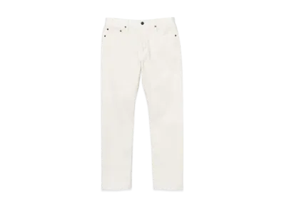 BEAMS 5 Pocket Tapered Pique "White"