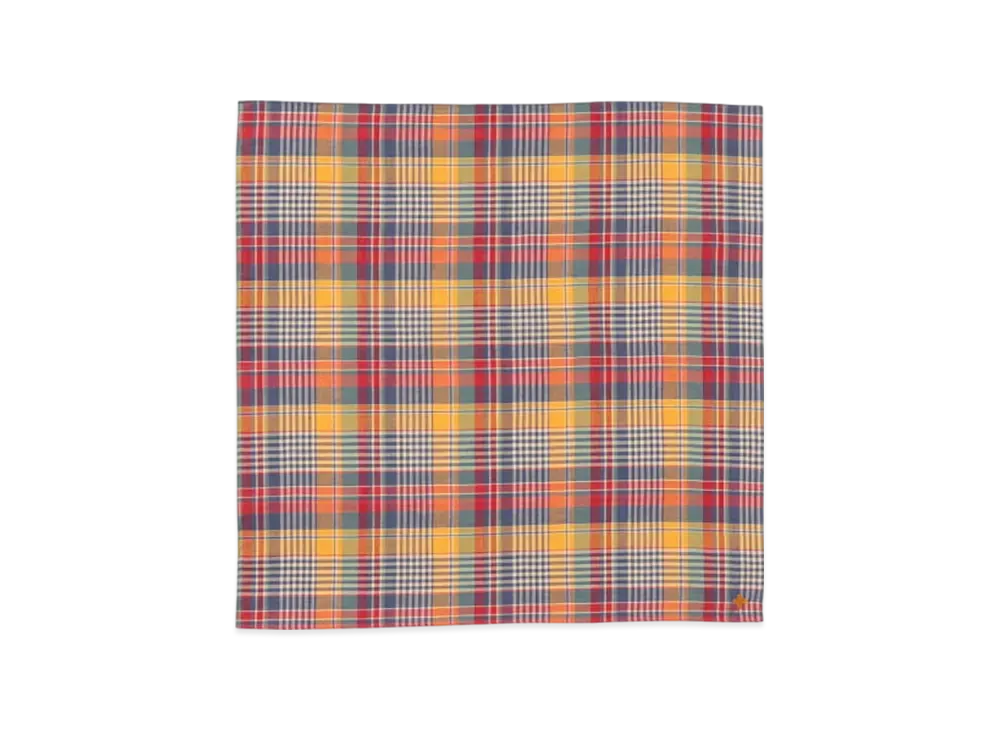 BEAMS Handchief Madras "Mustard"