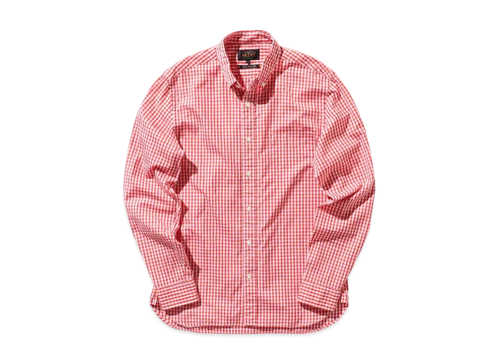 BEAMS B.D. Gingham Check 100/2 Broad "Red"