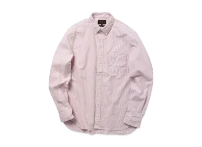 BEAMS B.D. Oxford Candy Stripe "Wine"