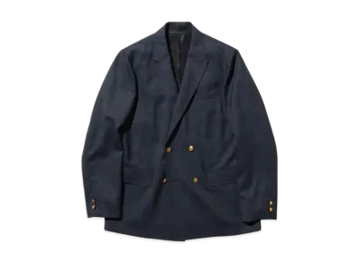 BEAMS 4B Double Breasted Dobby Hairline "Navy"