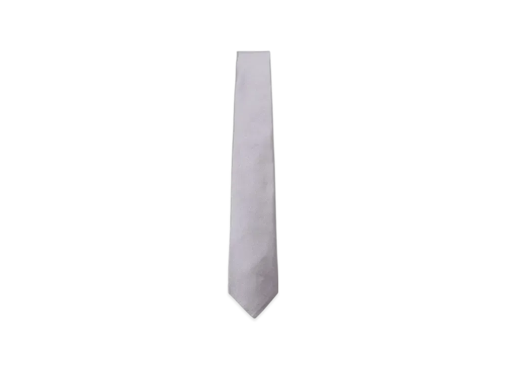 BEAMS Silk Tie Rep "Silver"