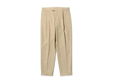 BEAMS 1 Pleat Travel Comfort Cloth "Beige"