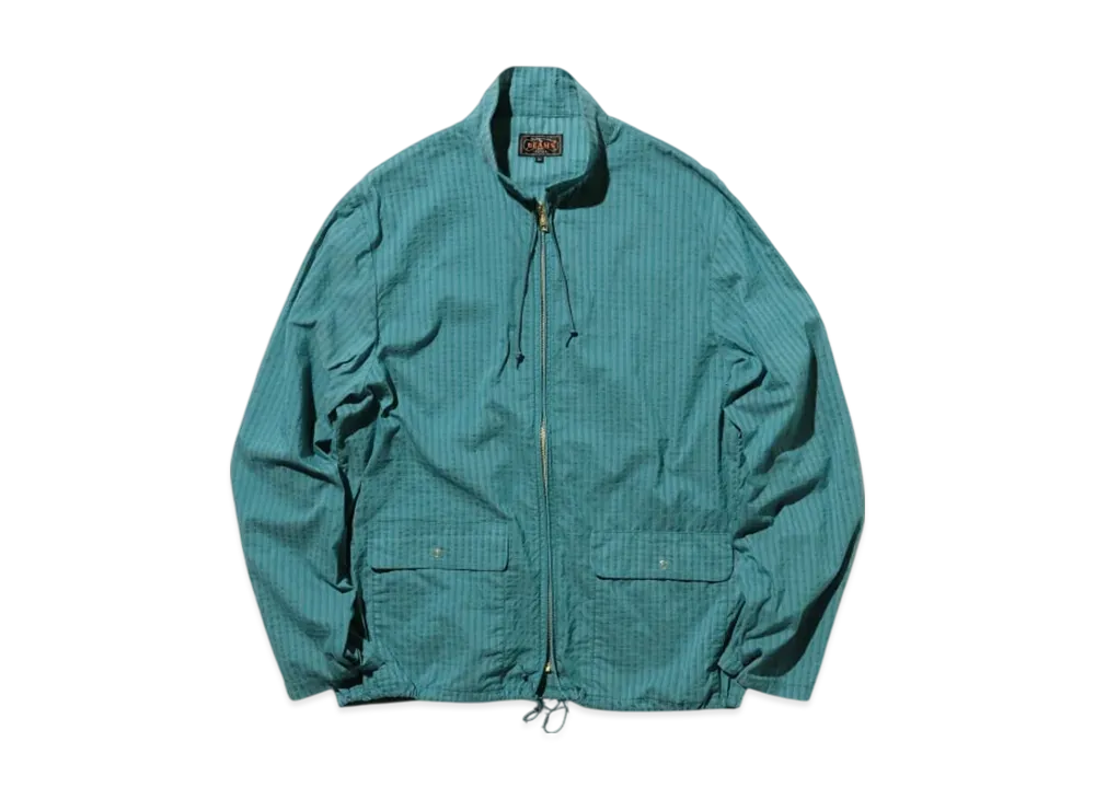 BEAMS Swing Jacket Bumpy Stripe "Blue"