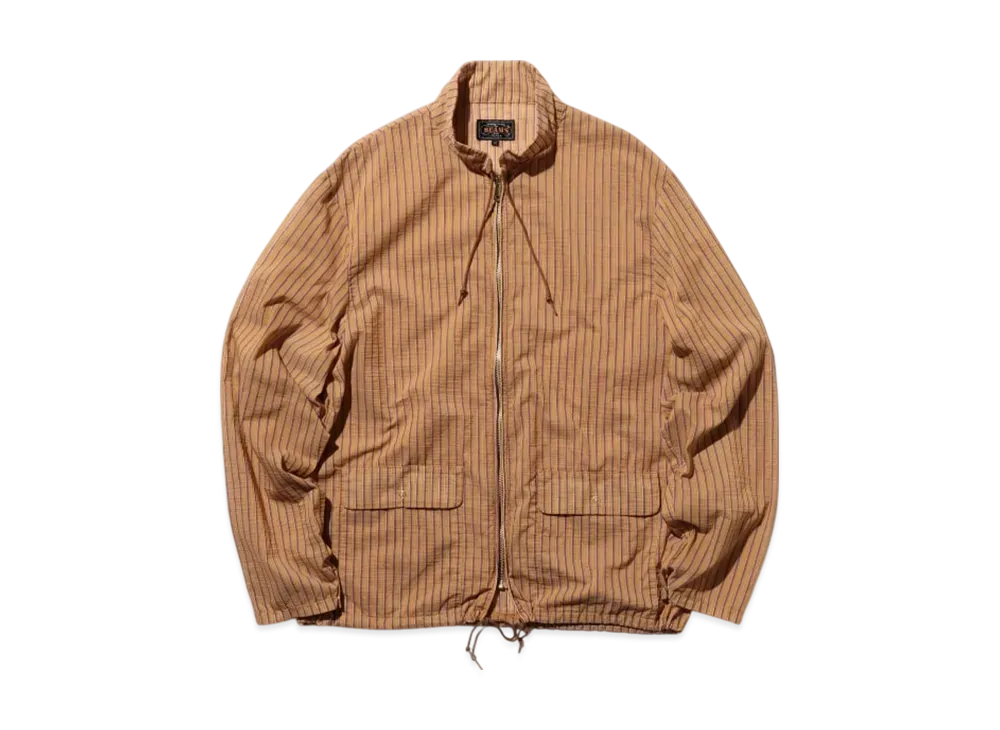 BEAMS Swing Jacket Bumpy Stripe "Orange"