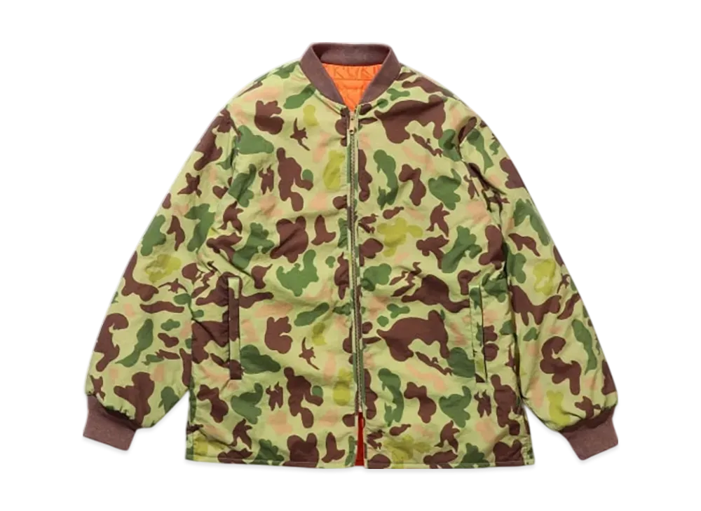 BEAMS Rev Puff Blouson Animal Camo "Olive"