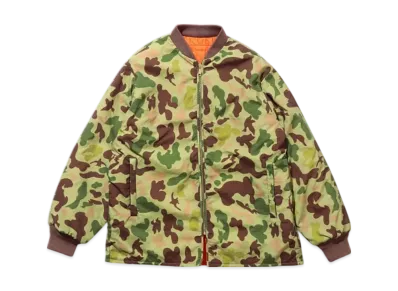 BEAMS Rev Puff Blouson Animal Camo "Olive"