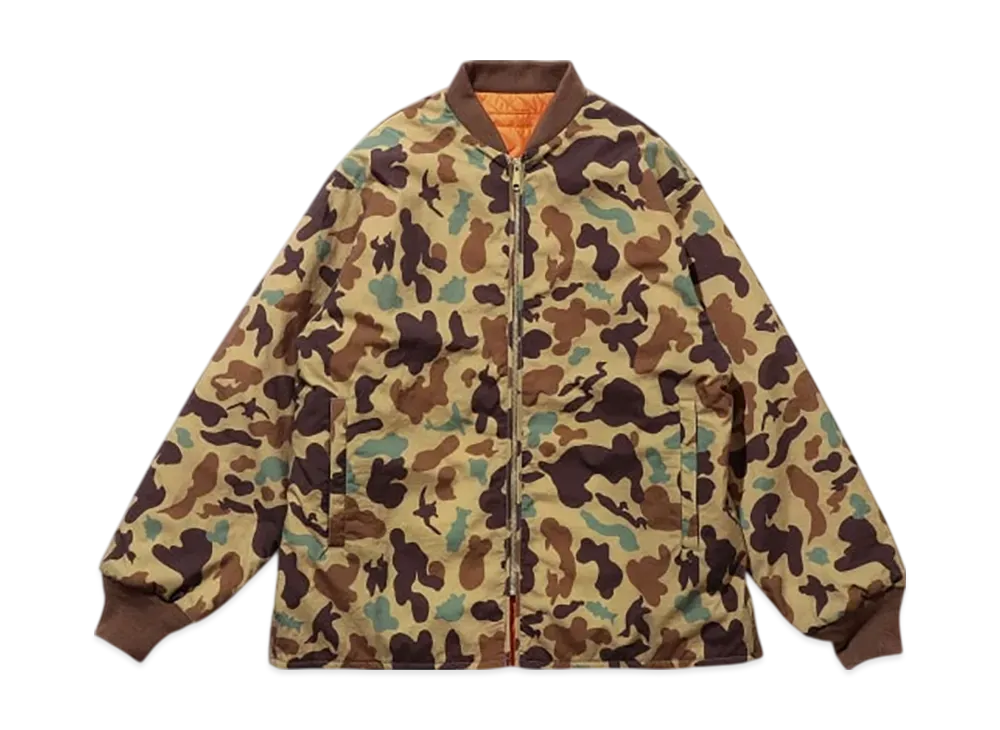 BEAMS Rev Puff Blouson Animal Camo "Khaki"