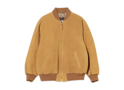 BEAMS Leather Sports Jacket "Beige"