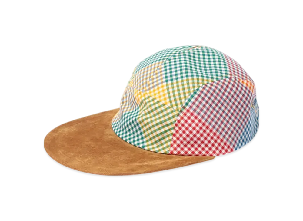 BEAMS 5 Panel Long Bill Madras "Orange"