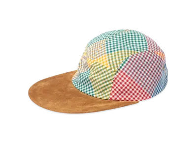 BEAMS 5 Panel Long Bill Madras "Orange"