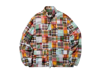 BEAMS Swing Jacket Patchwork Madras "Green"