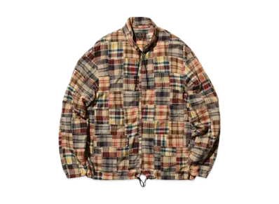 BEAMS Swing Jacket Patchwork Madras "Beige"