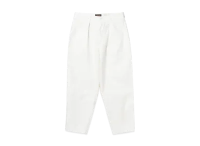 BEAMS 1 Pleat Baker 80/3 Back Satin "White"