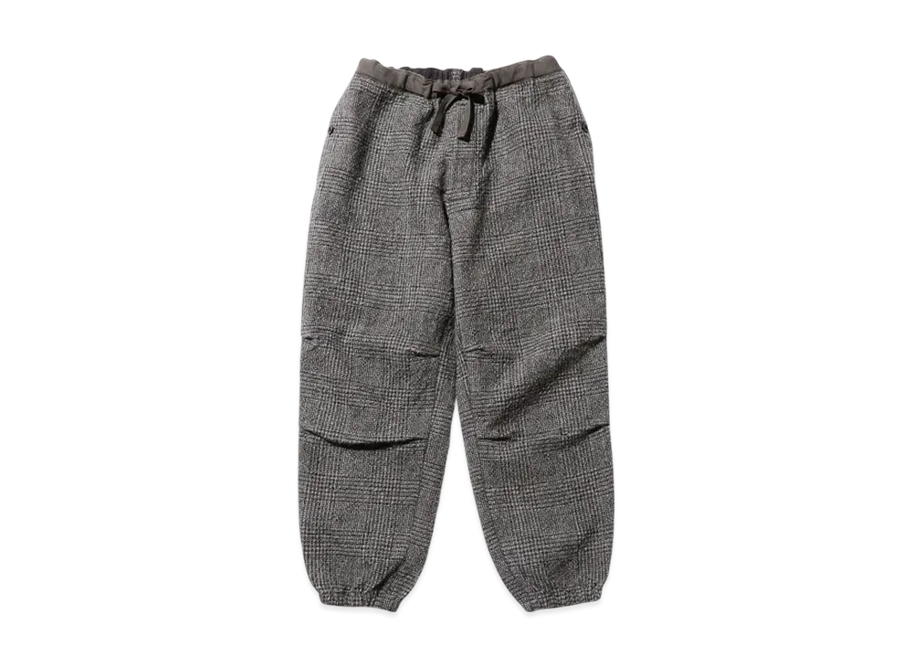 BEAMS GYM Pants Wide Alpaca Tweed "Gray"