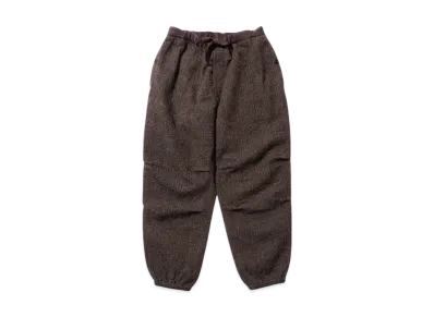 BEAMS GYM Pants Wide Alpaca Tweed "Brown"