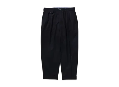 BEAMS 2Pleats Flannel "Navy"