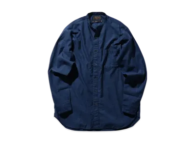 BEAMS Band Collar Indigo Chambray "Indigo"