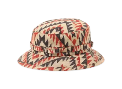 BEAMS JUNGLE HAT BLOCK PRINT "Red"
