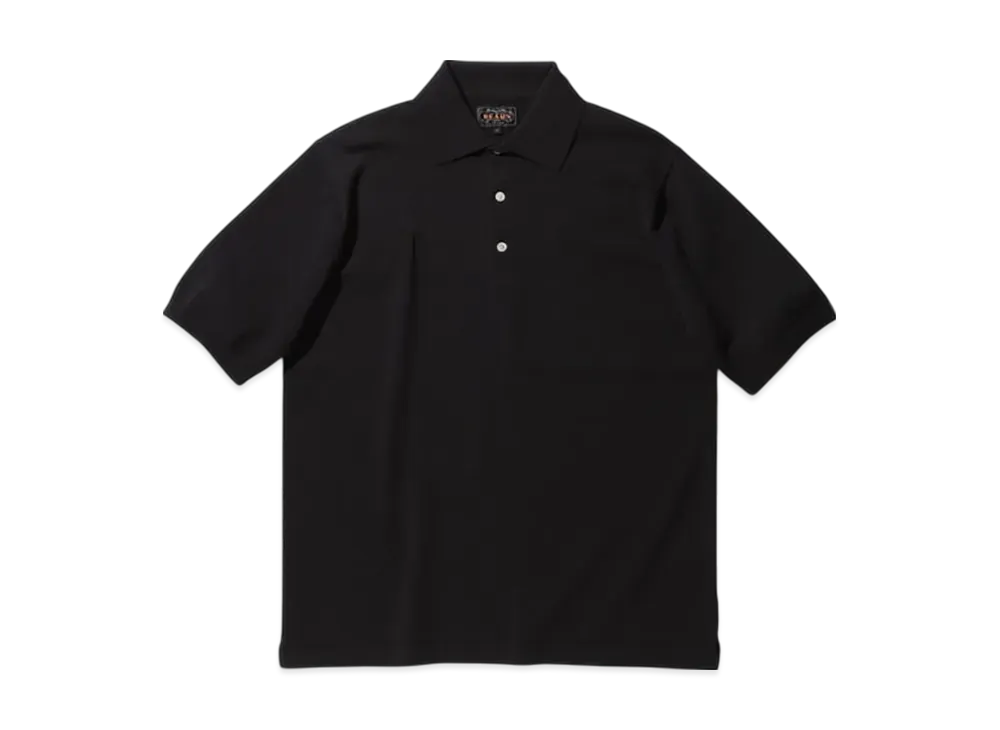 BEAMS Knit Polo 12G "Black"