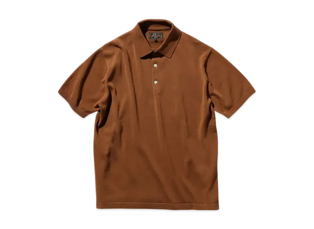 BEAMS Knit Polo 12G "Brown"