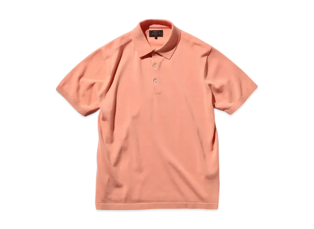 BEAMS Knit Polo 12G "Pink"