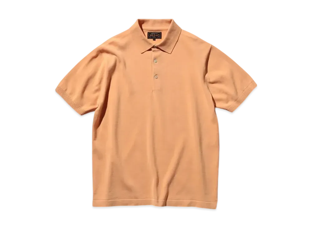 BEAMS Knit Polo 12G "Orange"