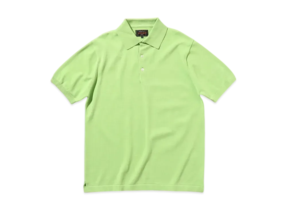 BEAMS Knit Polo 12G "LightGreen"