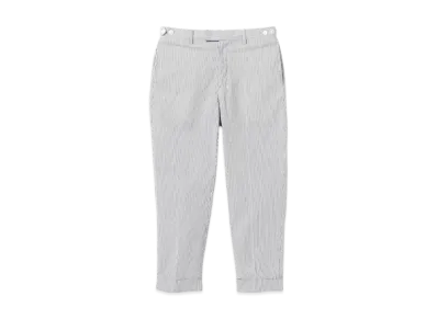 BEAMS IVY Trousers Ankle Cut COOLMAX Seersucker "Blue/White"