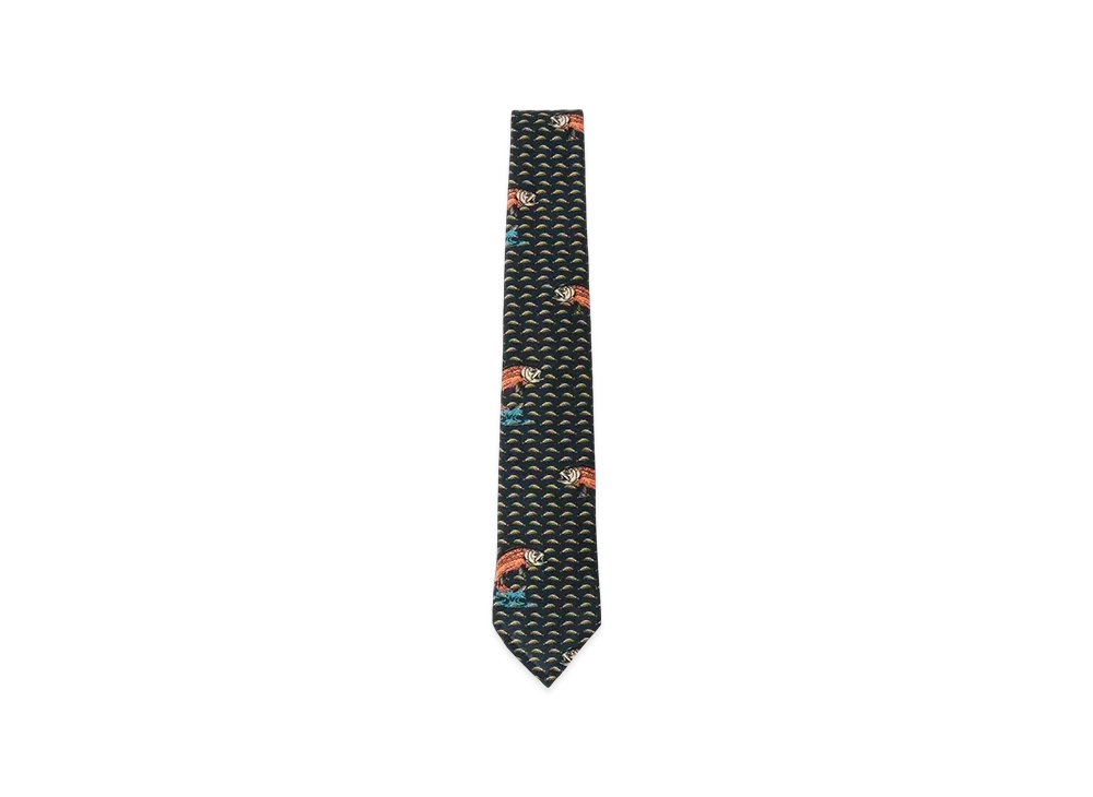 BEAMS Conversation Print Tie "Navy"