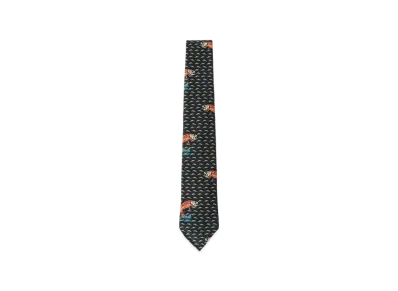BEAMS Conversation Print Tie "Navy"