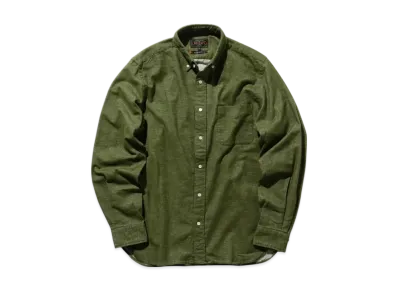 BEAMS B.D. Flannel Solid "Olive"