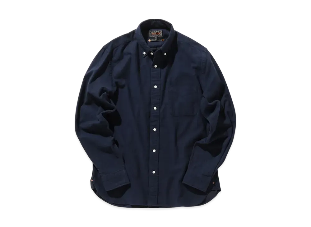 BEAMS B.D. Flannel Solid "Navy"
